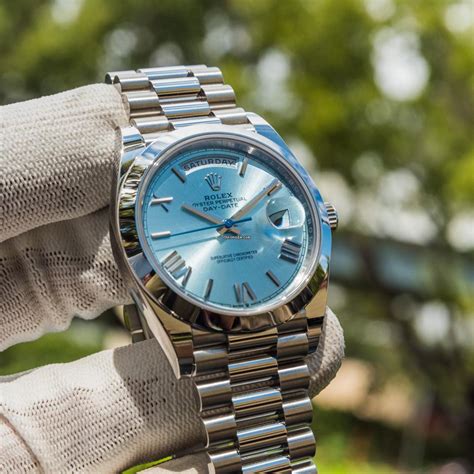 rolex day date ice blue replica|rolex day date platinum 40mm.